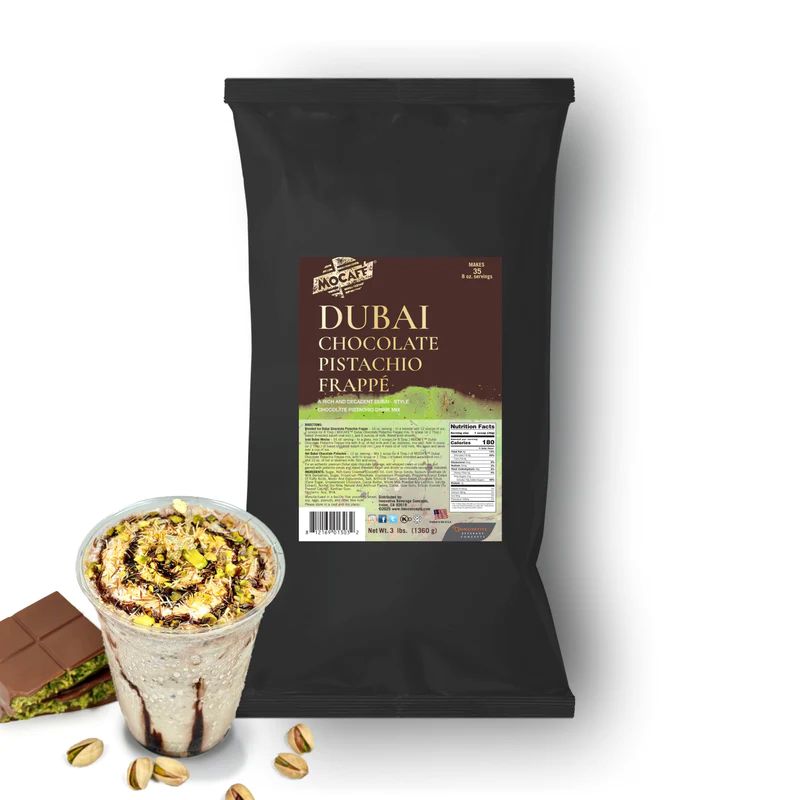 MOCAFE™ Dubai Chocolate Pistachio Frappe Mix Powder